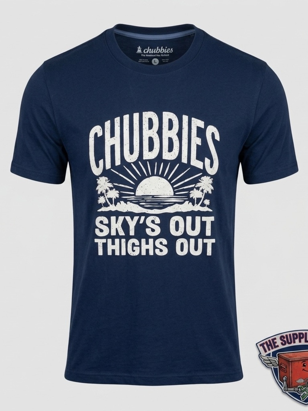 Chubbies Sky’s Out Thighs Out Graphic Tee Men’s Small NWT Navy